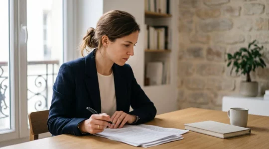 Personne évaluant la qualité d'un organisme de formation à distance sur un environnement de travail professionnel