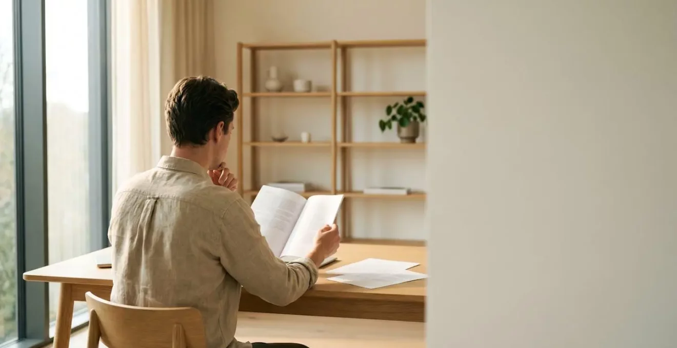 Professionnel analysant des opportunités de formation et de carrière dans un environnement moderne