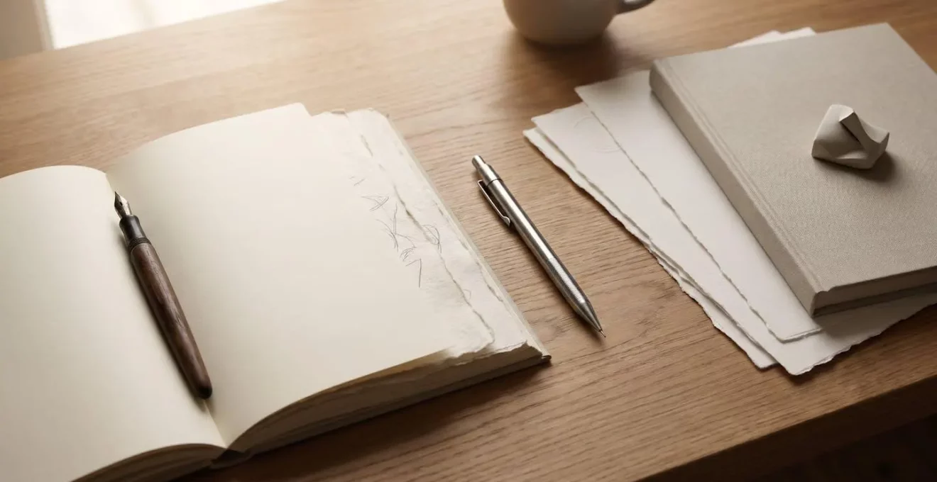 Évolution progressive d'une écriture manuscrite vers une typographie professionnelle, métaphore visuelle de la maîtrise de l'écrit